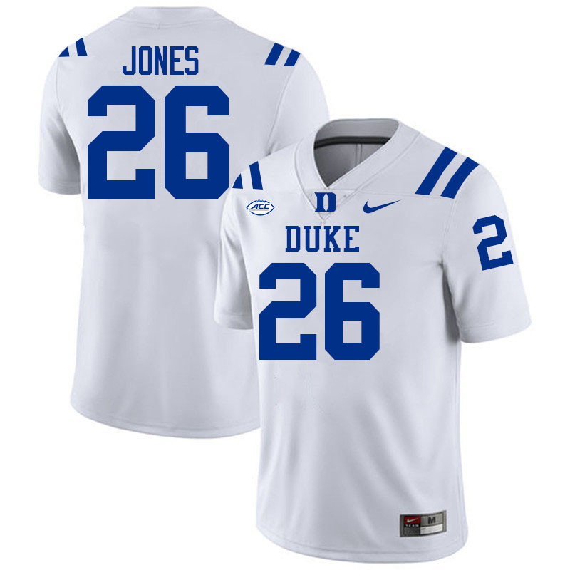 Duke Blue Devils #26 Ma'khi Jones College Football Jersey Stitched-White